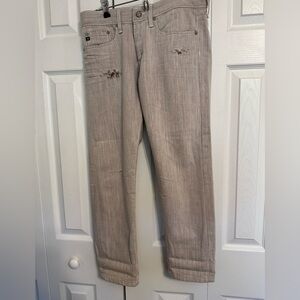 Ag Adriano Goldschmied brown and white  Women Jean capris